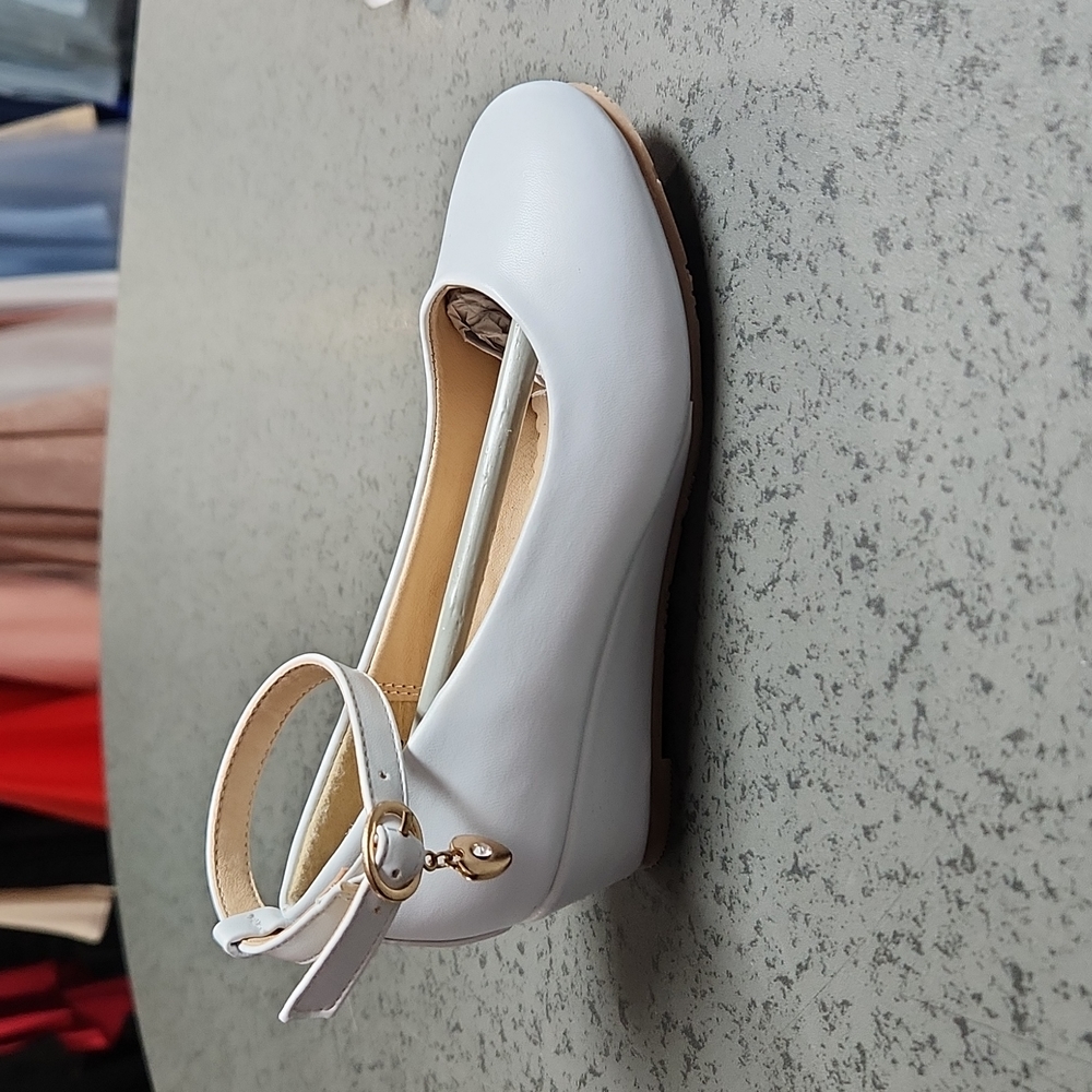 White Wedge Girls Shoe